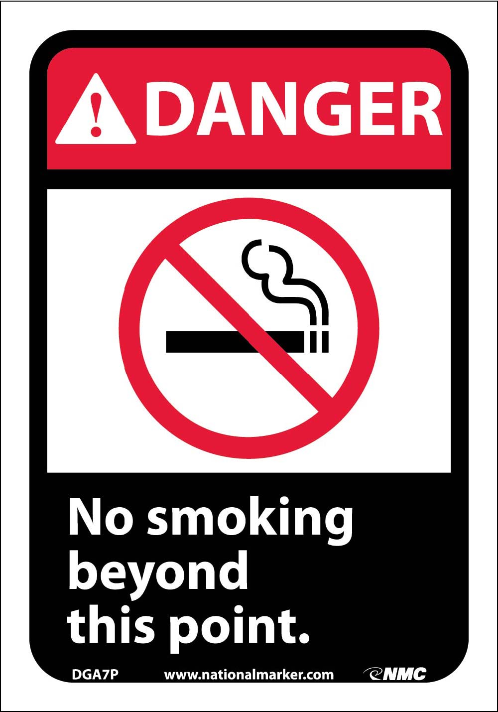 Danger No Smoking Beyond This Point Sign-eSafety Supplies, Inc