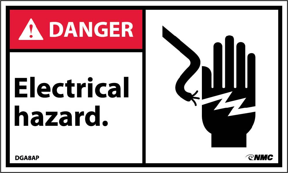 Danger Electrical Hazard Label - 5 Pack-eSafety Supplies, Inc