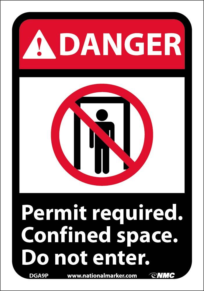 Danger Permit Required Confined Space Do Not Enter Sign-eSafety Supplies, Inc