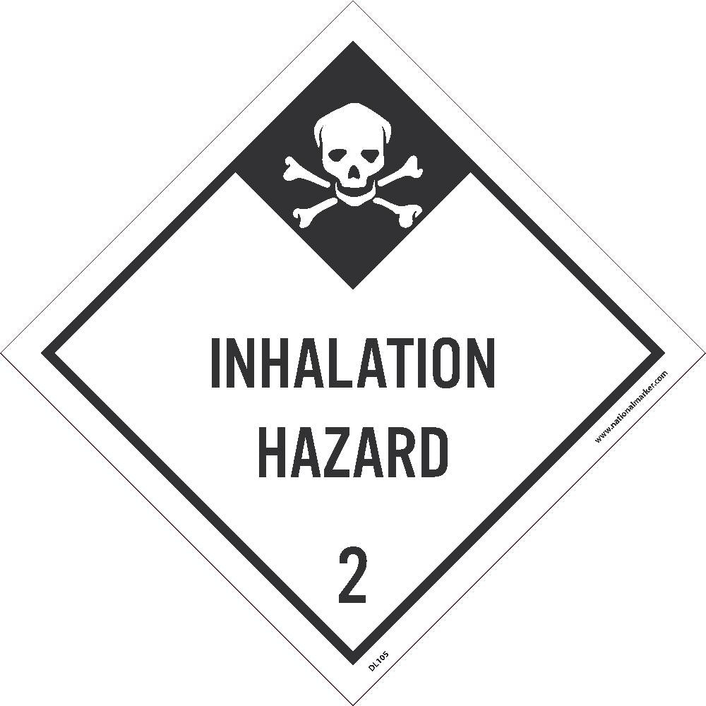 Inhalation Hazard 2 Dot Placard Sign - Pack of 25-eSafety Supplies, Inc