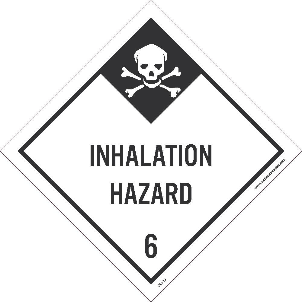 Poison Inhalation Hazard 6 Dot Placard Label - Pack of 25-eSafety Supplies, Inc