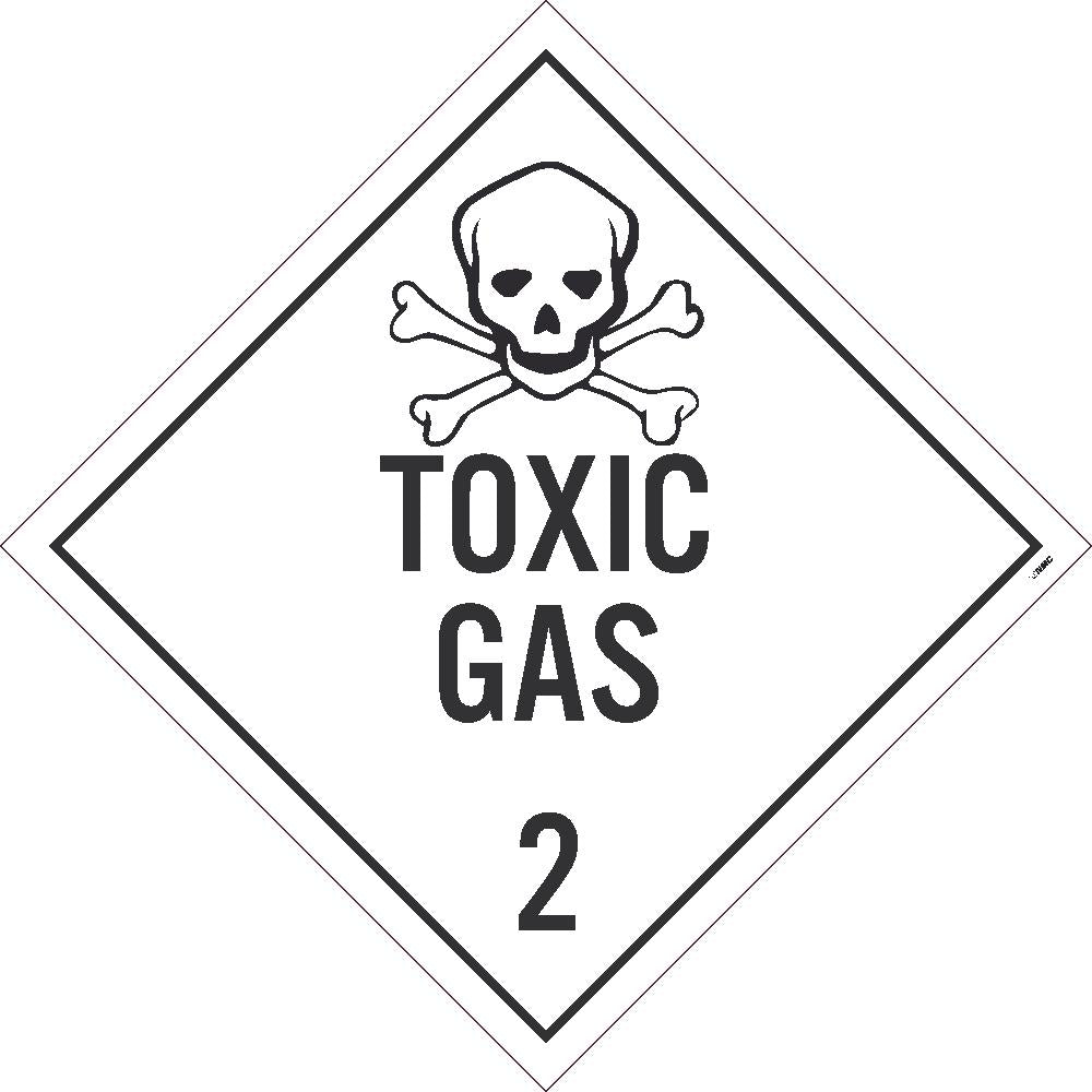 Placard, Toxic Gas 2, 10.75X10.75, Removable Ps Vinyl - DL133PR-eSafety Supplies, Inc