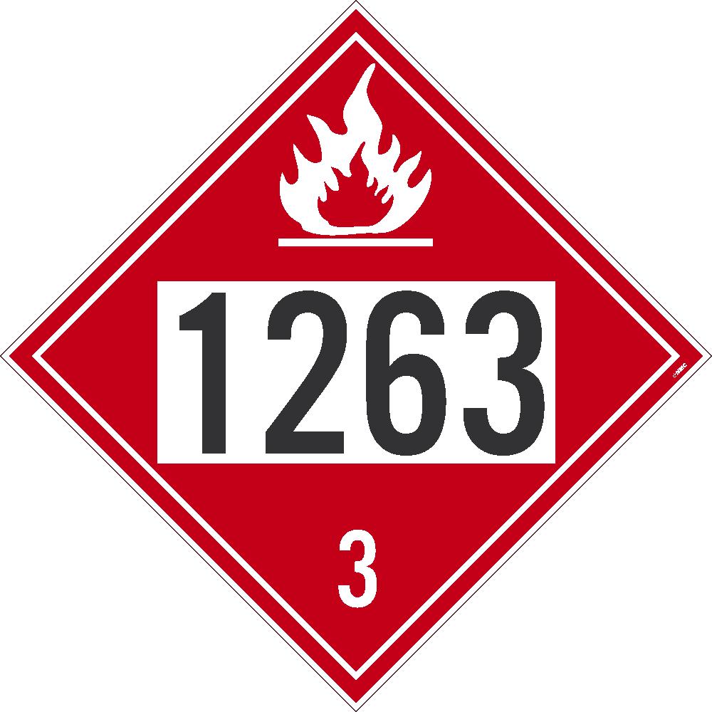 Placard, Paint, Four Digit 1263, 10.75X10.75, Pressure Sensitive Vinyl .0045, Pack 10 - DL138BP10-eSafety Supplies, Inc
