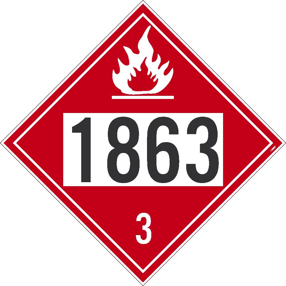 Placard, Fuel Aviation, 1863 3, 10.75X10.75, Tag Board, Card Stock, Pack 25 - DL141BTB25-eSafety Supplies, Inc