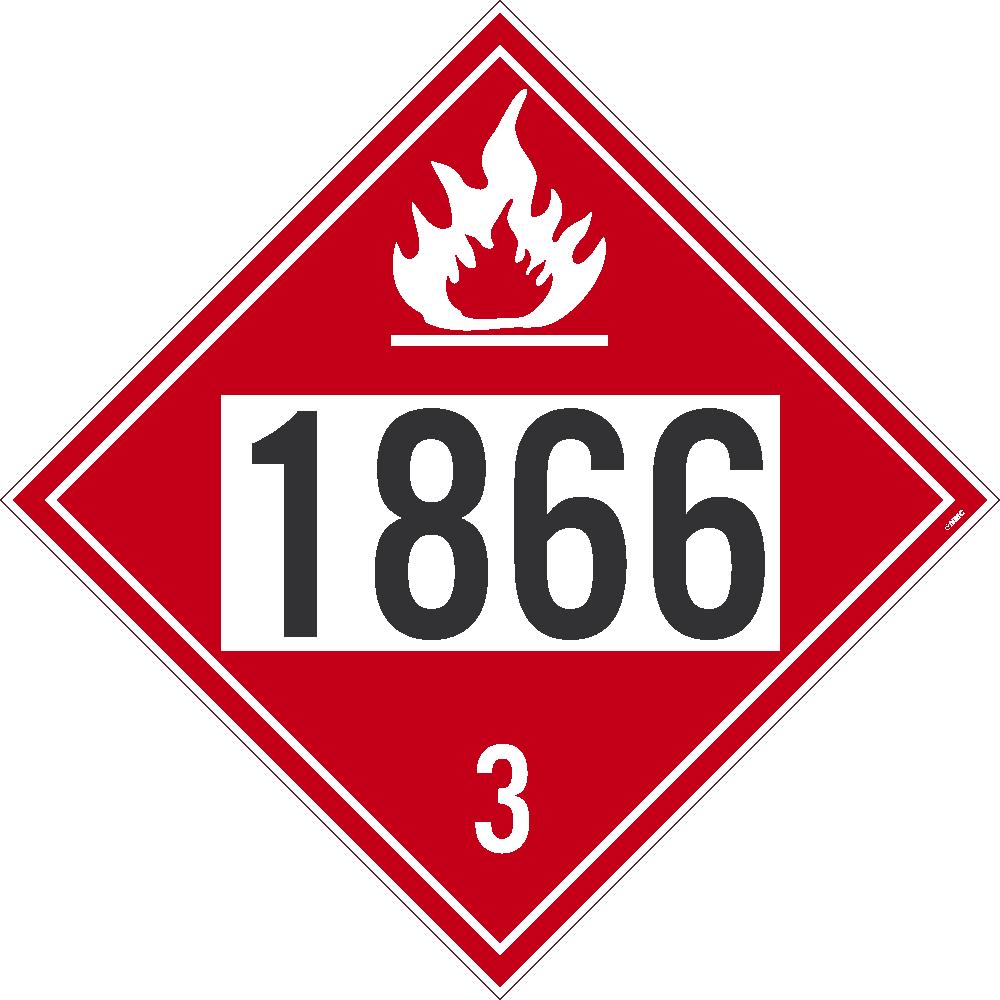 Placard, Resin Solution, 1866 3, 10.75X10.75, Pvc, Flexible Pvc, .015 Unrippable Vinyl, Pack 50 - DL142BUV50-eSafety Supplies, Inc
