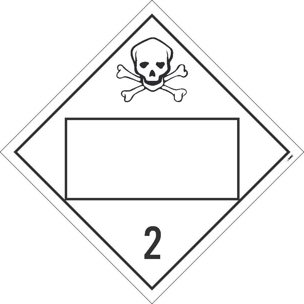 Placard, Poison Gas 2, Blank, 10.75X10.75, Removable Ps Vinyl - DL150BPR-eSafety Supplies, Inc