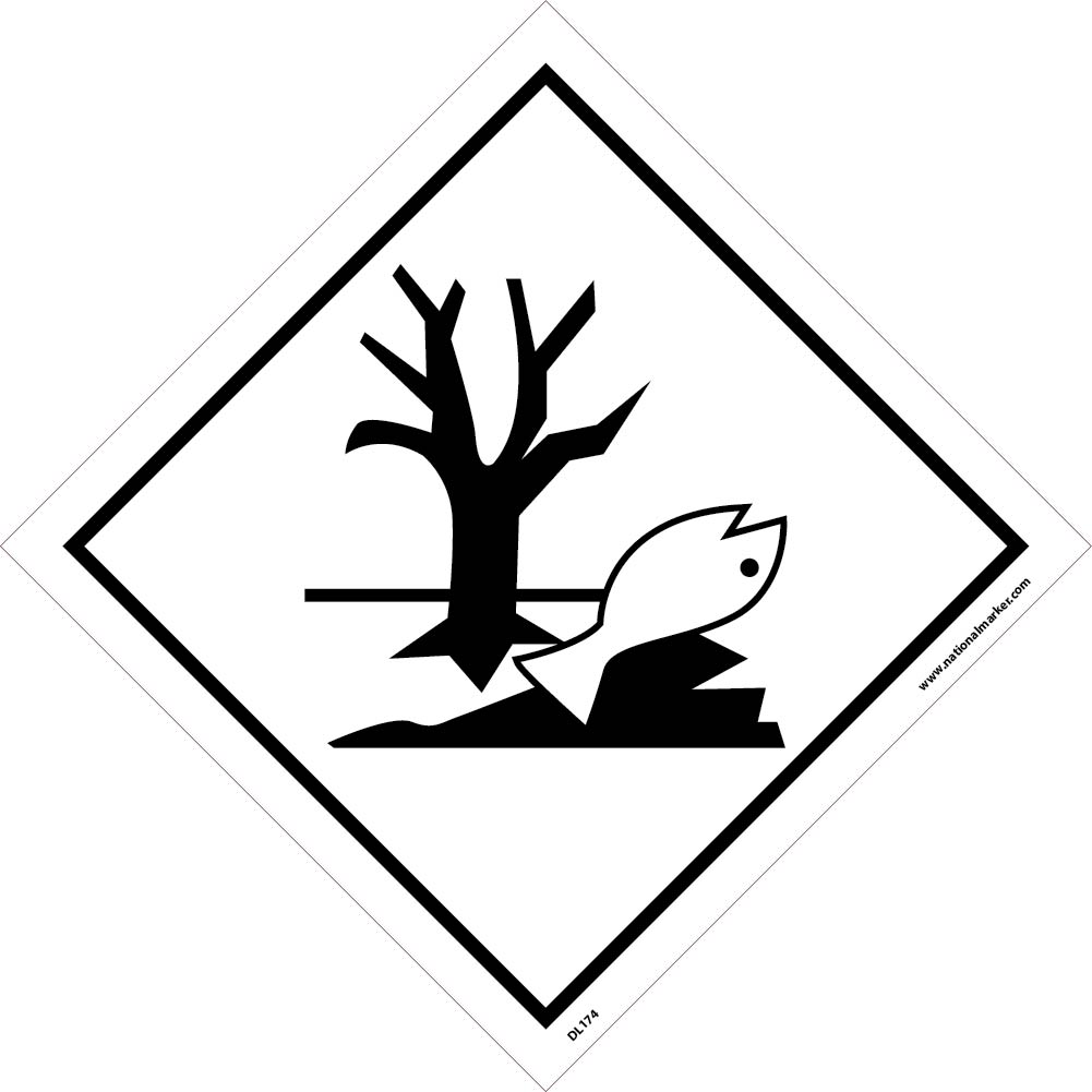 Marine Pollutants Graphic Dot Placard Label - Pack of 25-eSafety Supplies, Inc