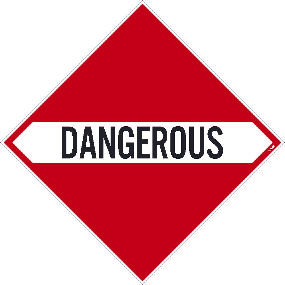 Placard, Dangerous, 10.75X10.75, Removable Ps Vinyl, Pack 10 - DL17PR10-eSafety Supplies, Inc
