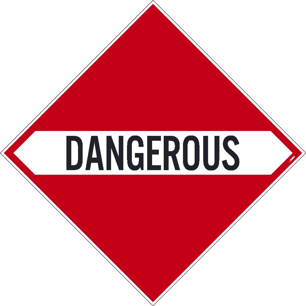 Placard, Dangerous, 10.75X10.75, Tag Board, Card Stock, Pack 100 - DL17TB100-eSafety Supplies, Inc