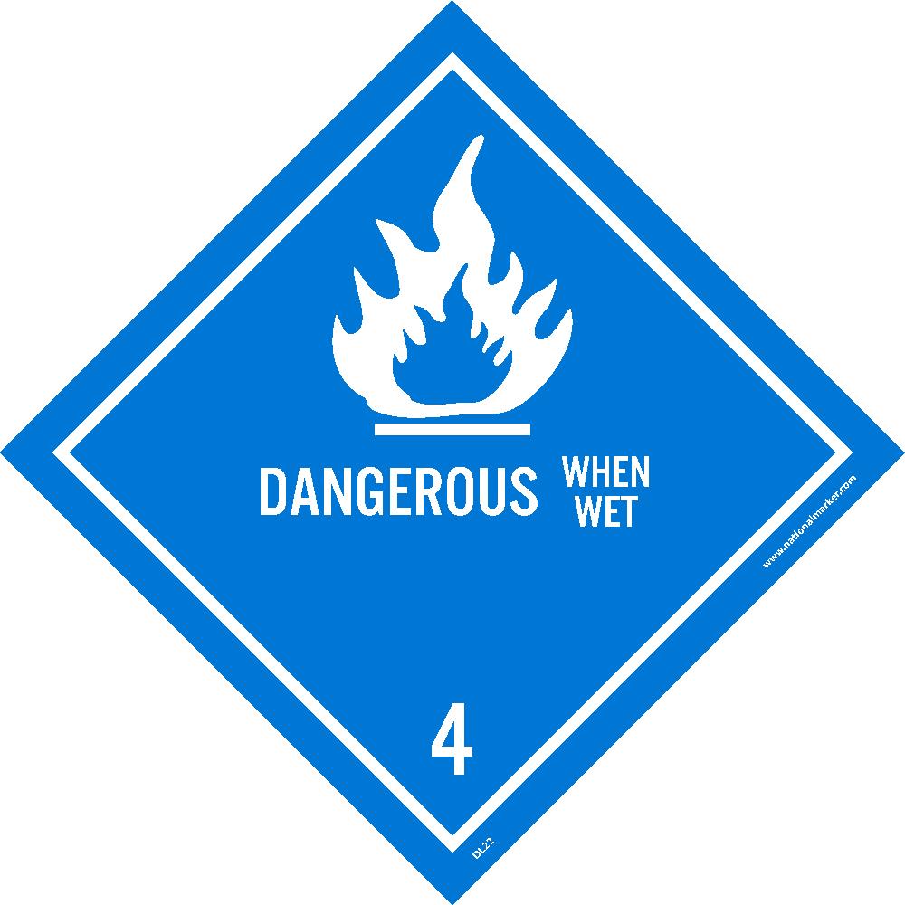 Dangerous When Wet Label - Roll-eSafety Supplies, Inc