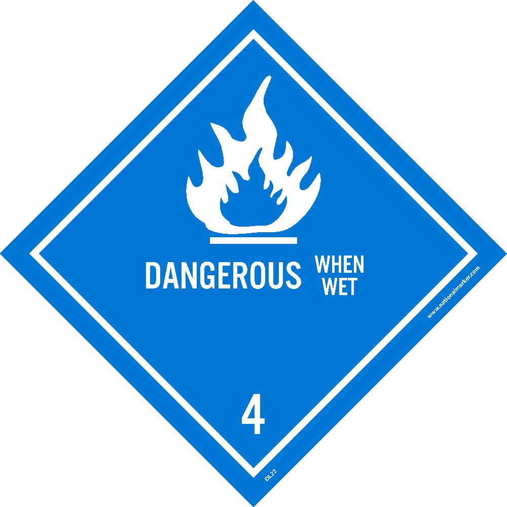 Dangerous When Wet Label - Pack of 25-eSafety Supplies, Inc