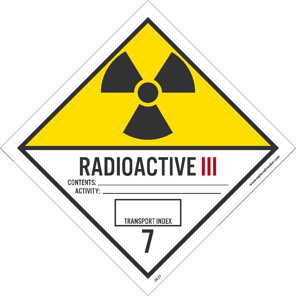 Radioactive Iii Label - Pack of 25-eSafety Supplies, Inc