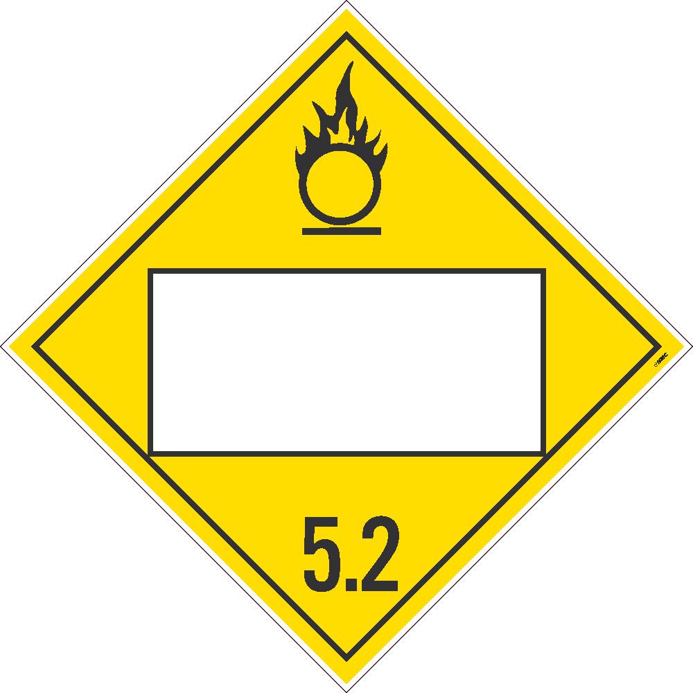 5.2 Oxidizer And Organic Peroxide Blank Dot Placard Sign-eSafety Supplies, Inc