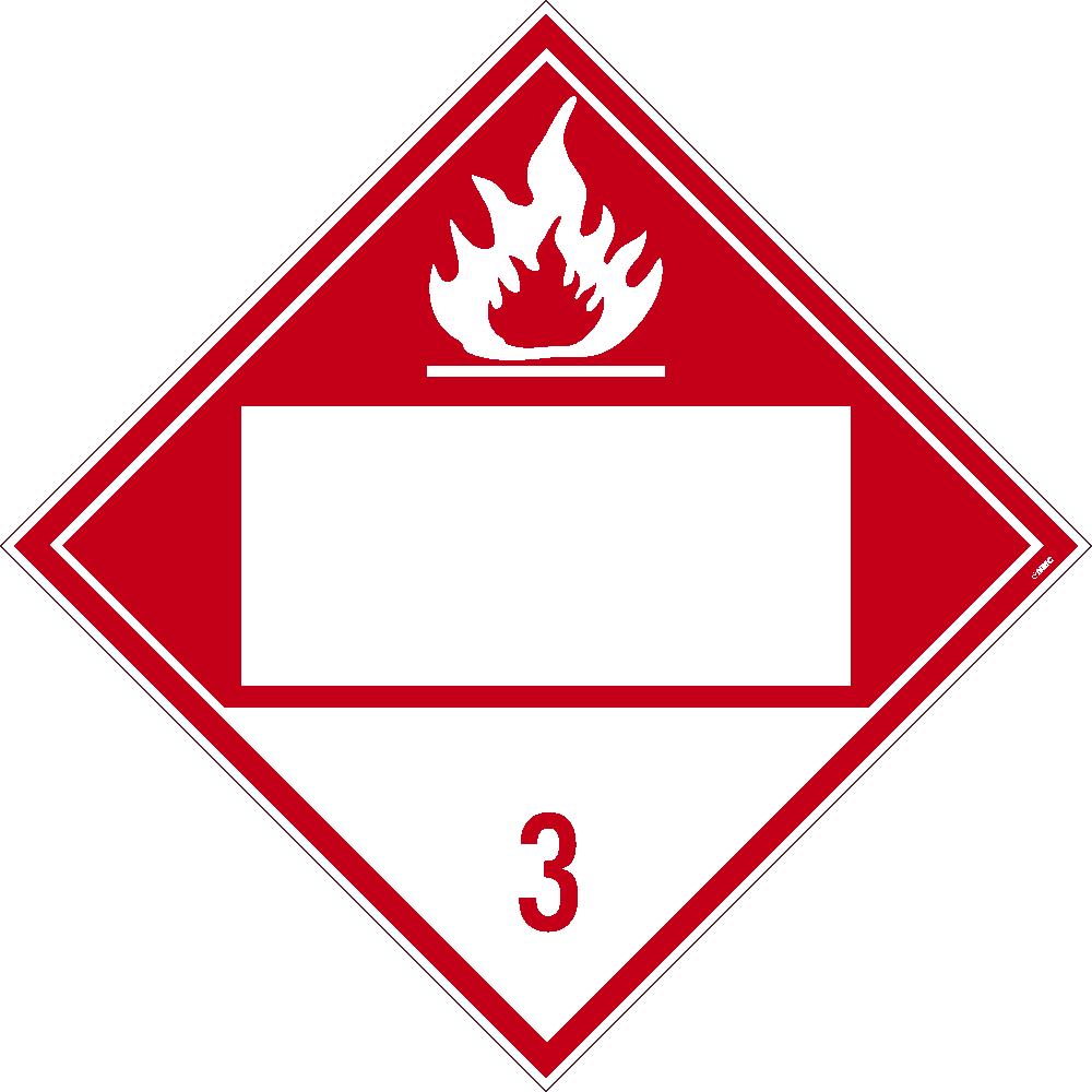 3 Flammable Liquids Blank Dot Placard Sign-eSafety Supplies, Inc