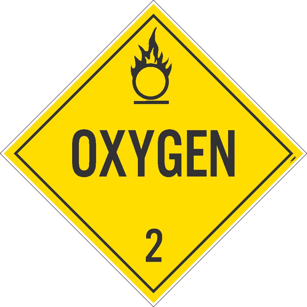 Oxygen 2 Dot Placard Sign-eSafety Supplies, Inc