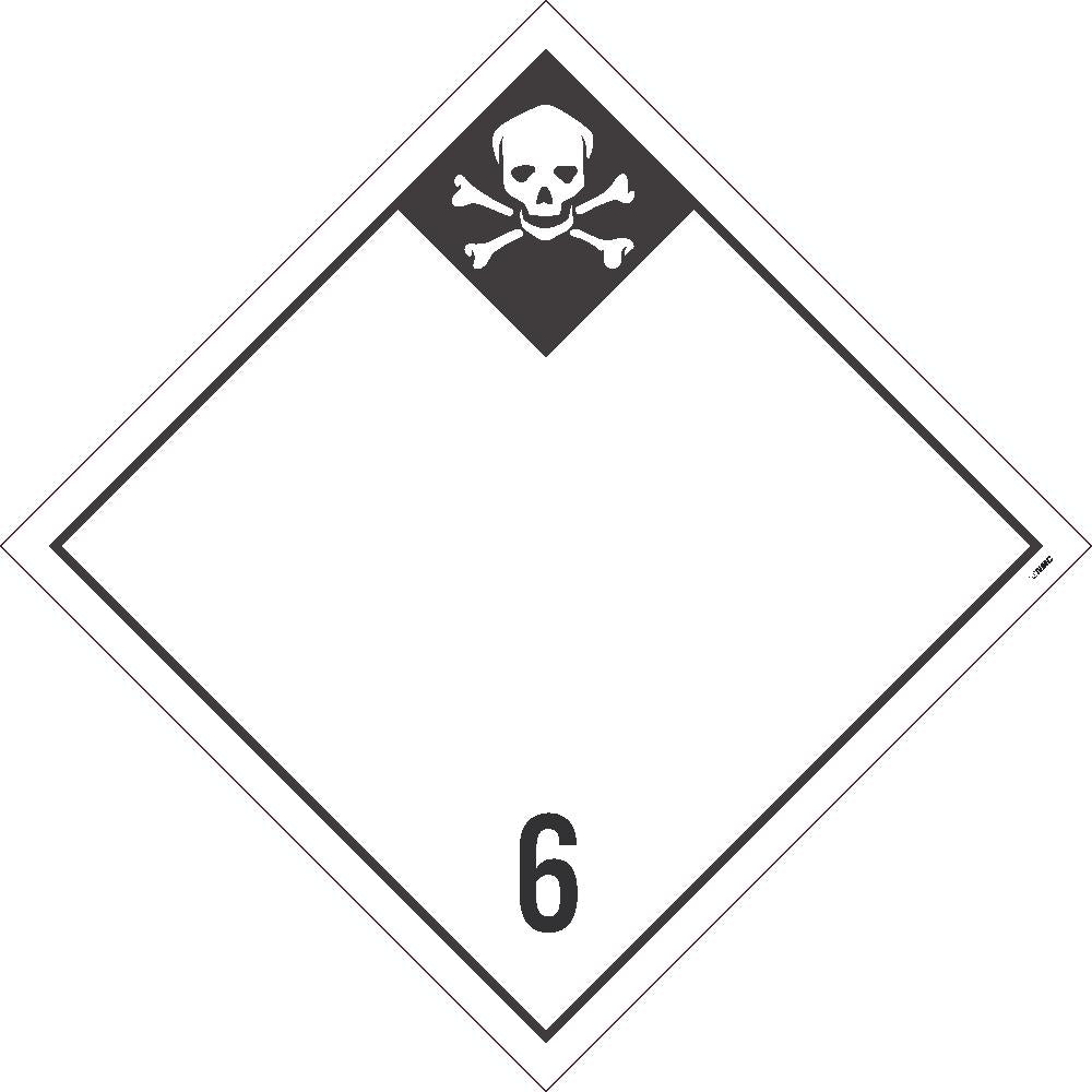 6 Poisonous And Infectious Substances Blank Dot Placard Sign-eSafety Supplies, Inc