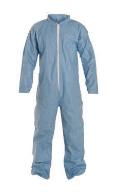 DuPont 2X Blue Safespec 2.0 Tempro Disposable Water And Flame Resistant Coveralls With Front Zipper Closure, Laydown Collar, Open Wrists, Open Ankles And Set Sleeves-eSafety Supplies, Inc