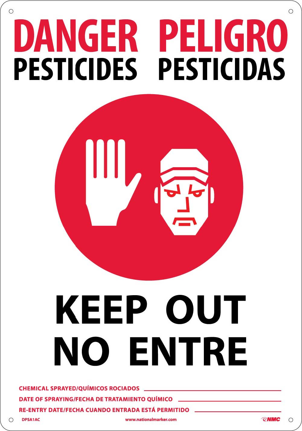 Danger Pesticides Keep Out - Bilingual Sign-eSafety Supplies, Inc