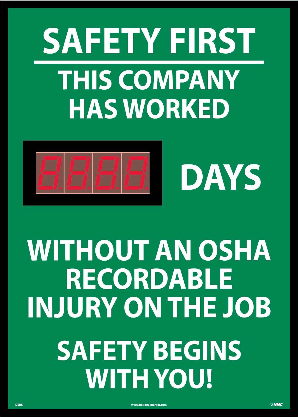 Safety First This Company Has Worked  Days Scoreboard-eSafety Supplies, Inc