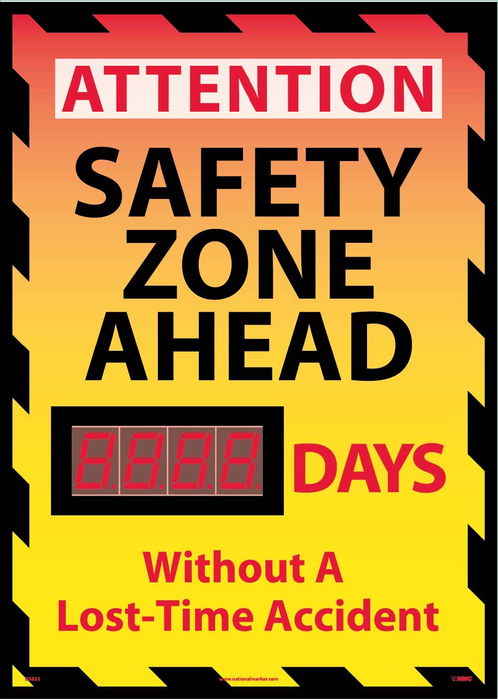 Attention Safety Zone Ahead Scoreboard-eSafety Supplies, Inc