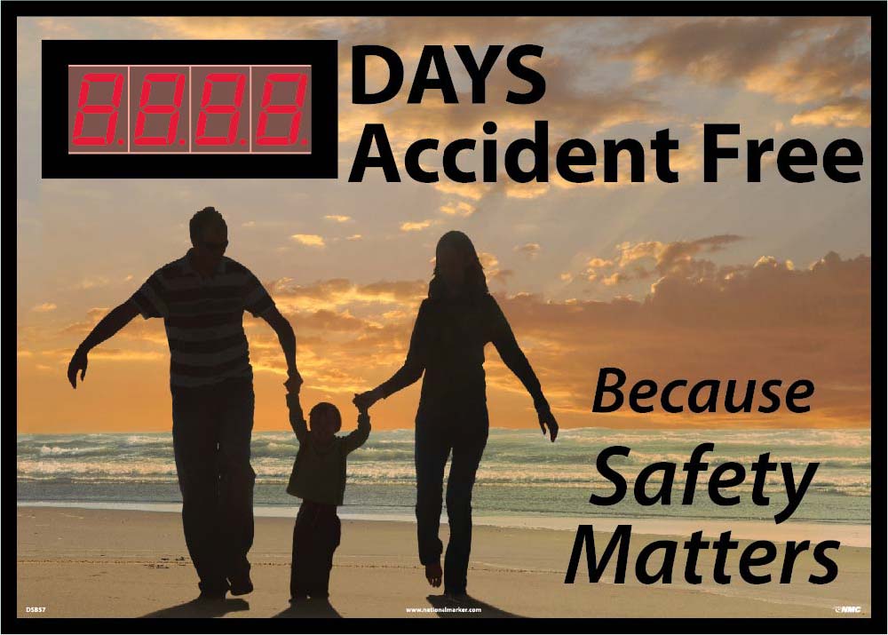 Days Accident Free Because Safety Matters Scoreboard-eSafety Supplies, Inc