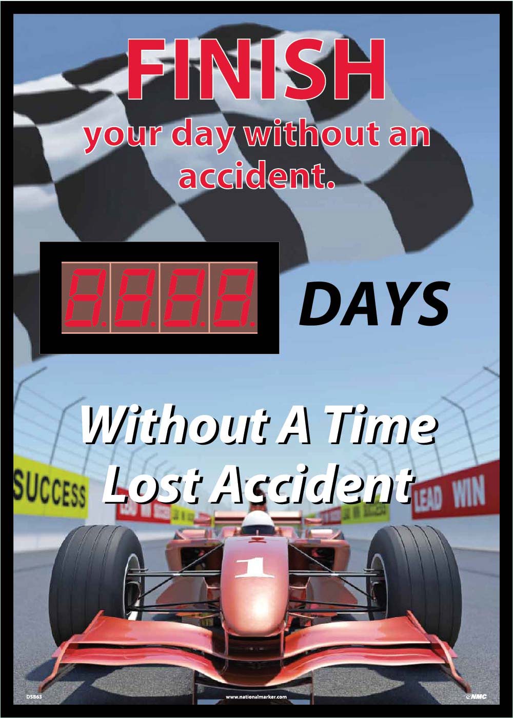 Finish Your Day Without An Accident Scoreboard-eSafety Supplies, Inc