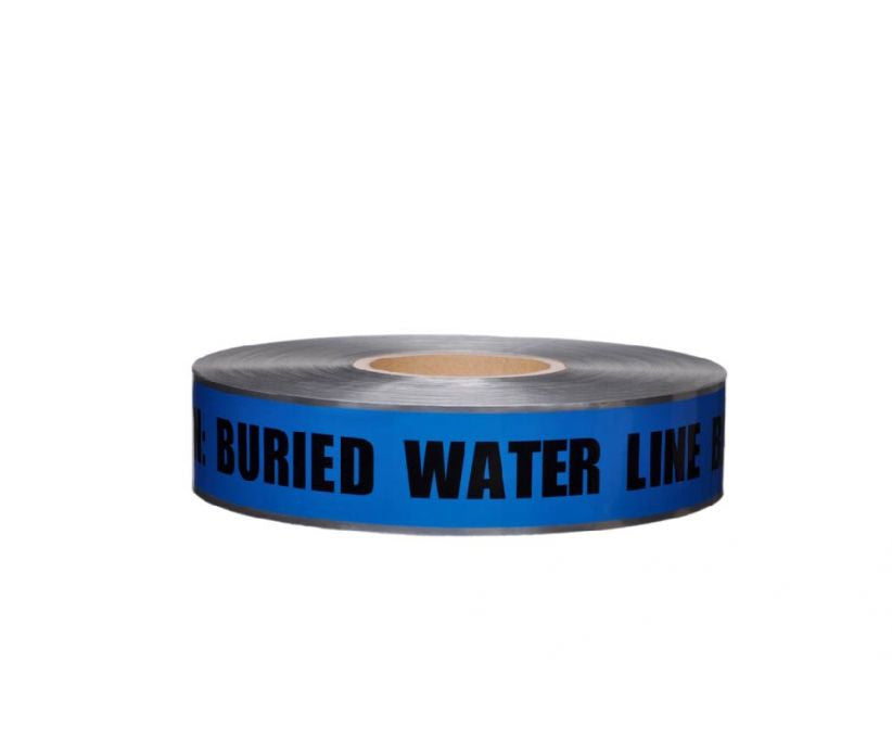 Caution: Buried Water Line Below Defender Detectable Warning Tape - Roll-eSafety Supplies, Inc