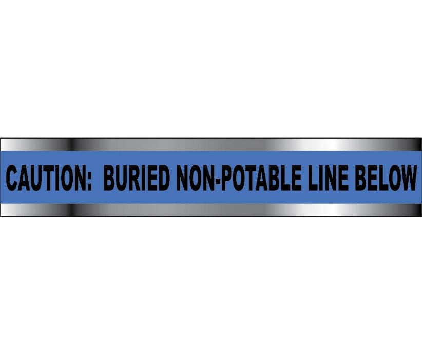 Caution: Buried Non Potable Water Line Below Defender Detectable Warning Tape - Roll-eSafety Supplies, Inc