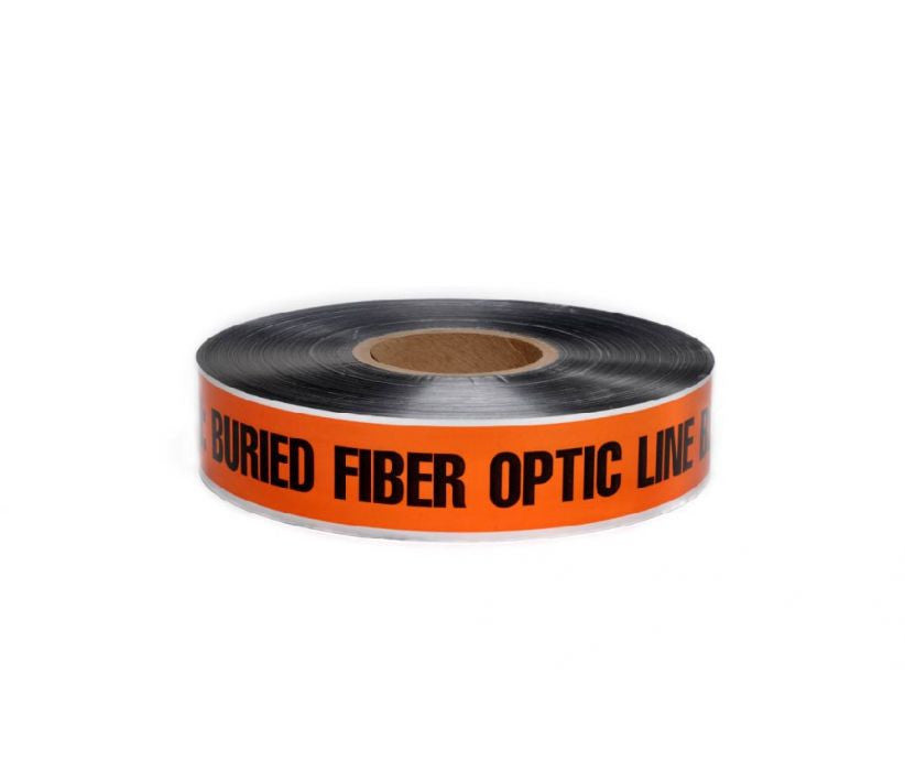 Caution: Buried Fiber Optic Line Below Defender Detectable Warning Tape - Roll-eSafety Supplies, Inc