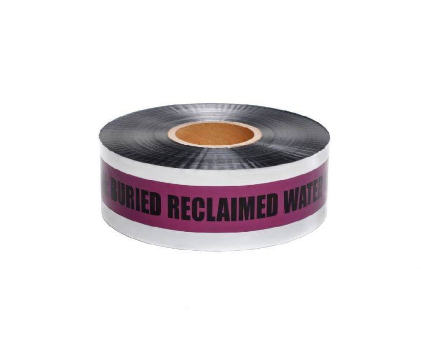 Caution: Buried Reclaimed Water Line Below Defender Detectable Warning Tape - Roll-eSafety Supplies, Inc
