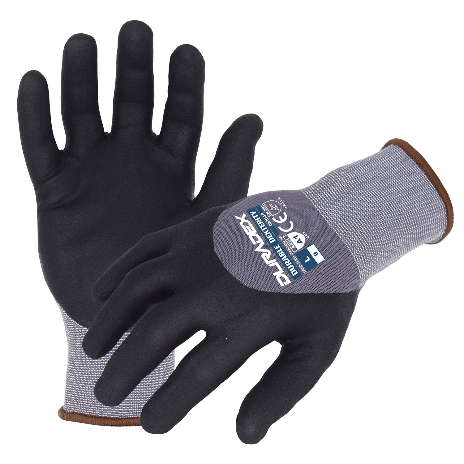 DuraDex®15-Gauge Seamless Nylon/Spandex Blend Glove with Micro-Foam Nitrile/PU 3/4 Coating | DX1040-eSafety Supplies, Inc