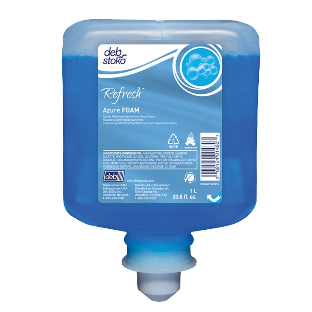 Deb 1 Liter Refill Blue Refresh Azure Foam Scented Hand Cleaner-eSafety Supplies, Inc