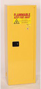 Eagle 24 Gallon Yellow Space Saver 18 Gauge Steel Safety Storage Cabinet With Manual Close Doors, Shelves, Vents, Warning Labels And 3-Point Latch System-eSafety Supplies, Inc