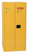 Eagle 60 Gallon Yellow 18 Gauge Steel Safety Storage Cabinet With Manual Close Doors, Shelves, Vents And 3-Point Latch System-eSafety Supplies, Inc