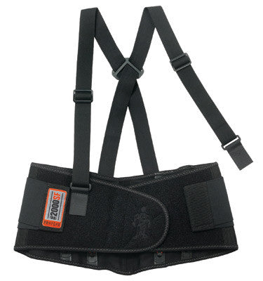 Ergodyne X-Large Black ProFlex 2000SF 840D Spandex High Performance V-Shaped Design Back Support With Two-Stage Closure, Sticky Fingers Stays And Detachable Suspenders-eSafety Supplies, Inc