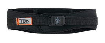 Ergodyne Small Black ProFlex 1505 Nylon Weight Lifters Style Low Profile Back Support With Buckle Closure And Rubber Track