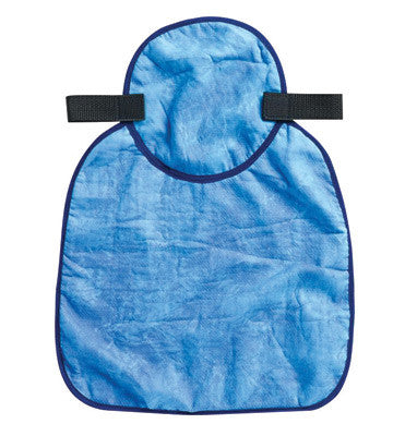 Ergodyne Blue Chill-Its 6717CT Advanced PVA Evaporative Cooling Hard Hat Neck Shade With Hook And Loop Closure And Cooling Towel-eSafety Supplies, Inc