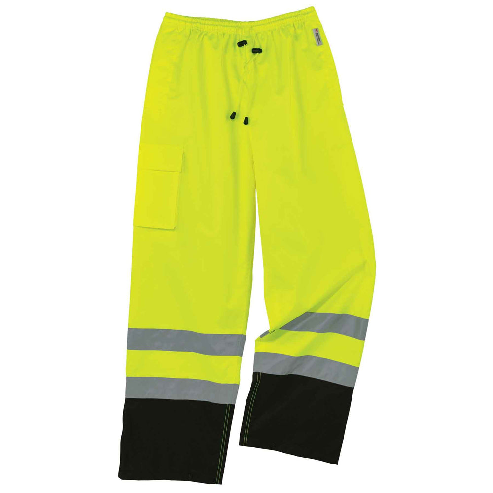 GloWear 8915BK Supplemental Class E Black Bottom Rain Pants-eSafety Supplies, Inc