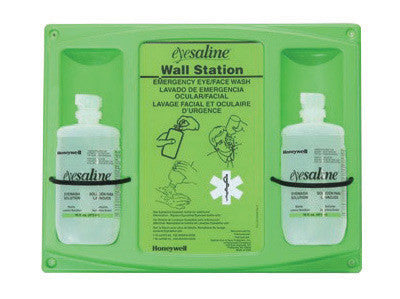 Fend-all by Honeywell 16 Ounce Double Bottle Eyesaline Sterile Eye Wash Wall Station-eSafety Supplies, Inc