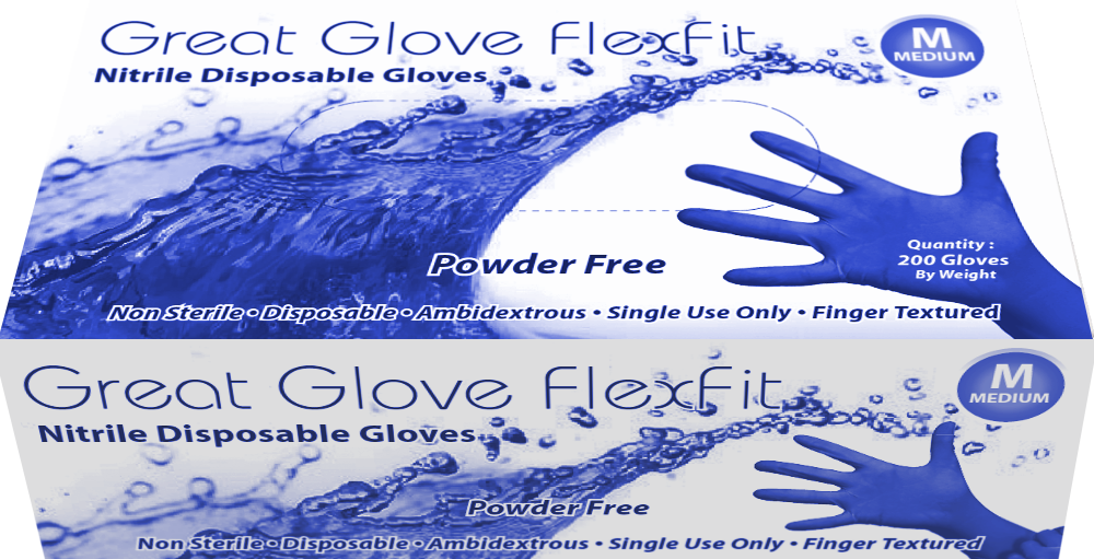 Great Glove - FlexFit Powder-Free Nitrile Disposable Gloves - Box-eSafety Supplies, Inc
