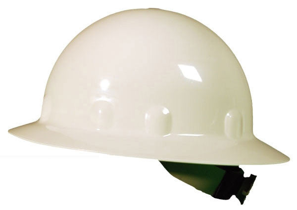 Fibre-Metal White SUPEREIGHT SWINGSTRAP Class E, G or C Type I Thermoplastic Full Brim Hard Hat 