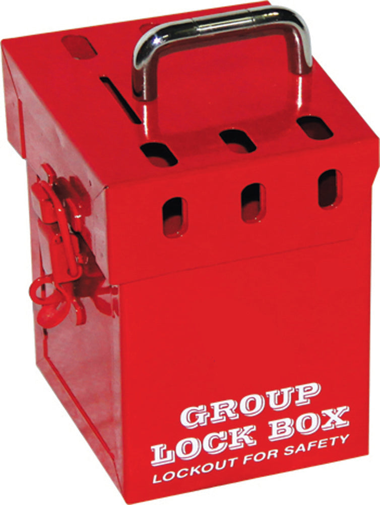 Group Lockout Box Protects Workers In Group Maintenance And Repair Operations. The Box Accommodates Up To 7 Padlocks And Measures 6''H X 10''D X 4 1/5"W. The Box Is Made From Recycled Stainless Steel. - GLB03-eSafety Supplies, Inc