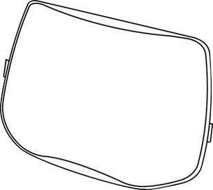 3M Speedglas 6" X 3 7/8" L Series Polycarbonate Outside Cover Plate For 9100 Series Helmet-eSafety Supplies, Inc