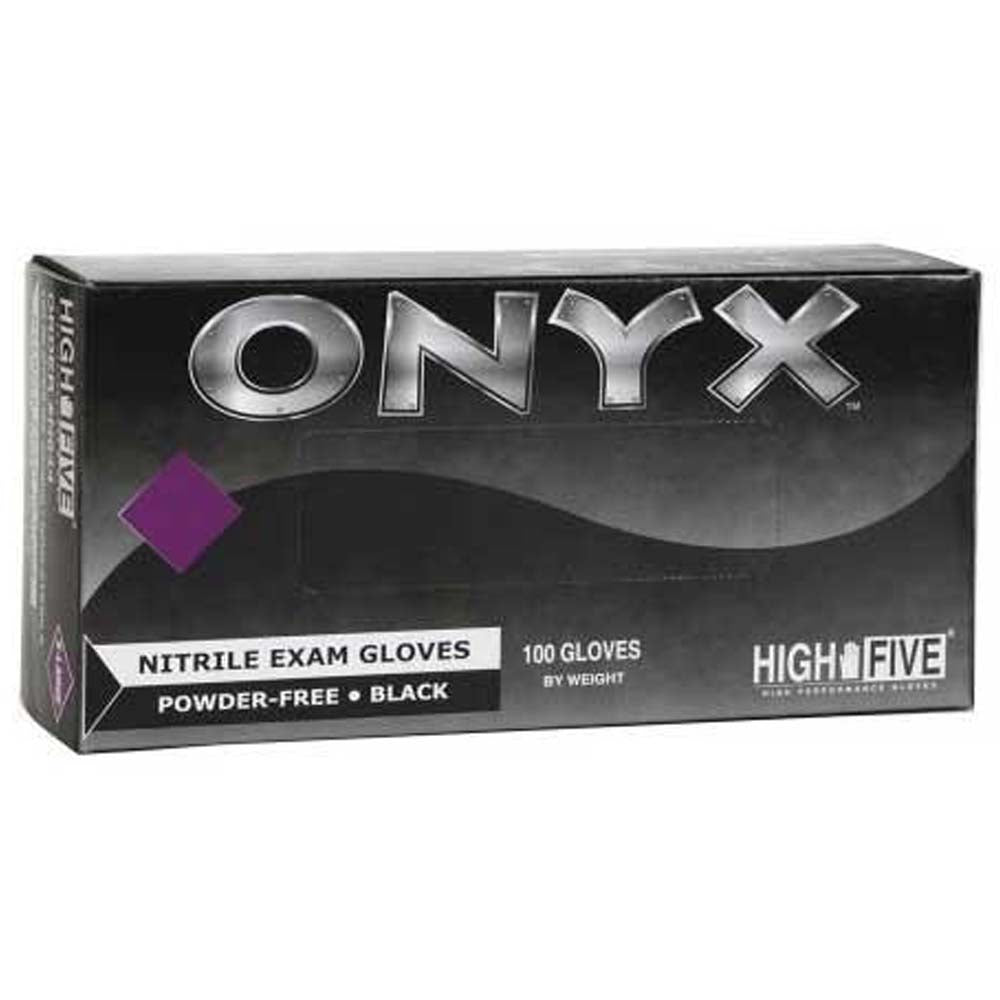 High Five Onyx Nitrile Exam Gloves - Case