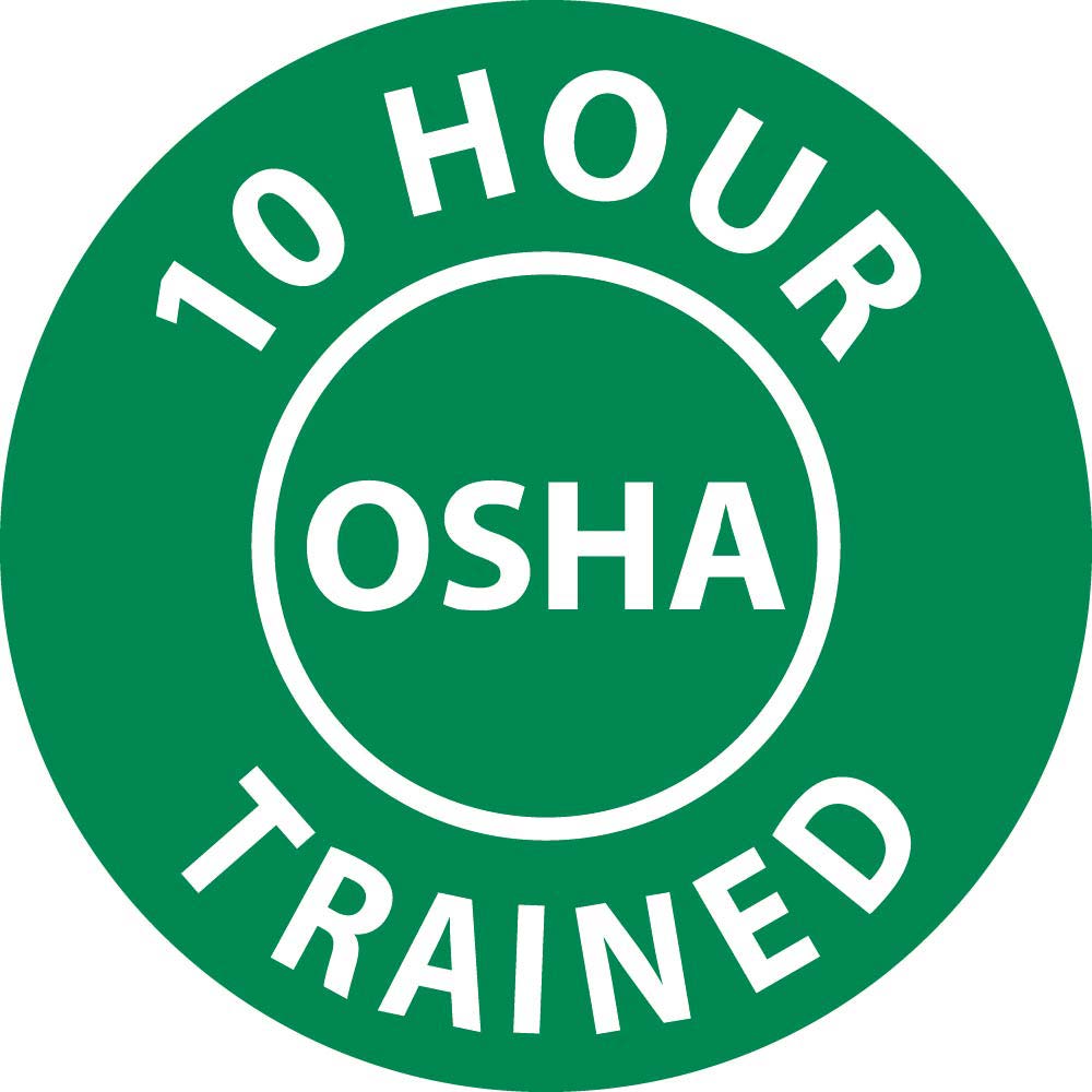 10 Hour Osha Trained, 2" Dia, Ps Vinyl, 25/Pk - HH107-eSafety Supplies, Inc
