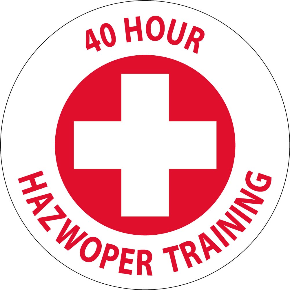 40 Hour Hazwoper Training Hard Hat Emblem - Pack of 25-eSafety Supplies, Inc