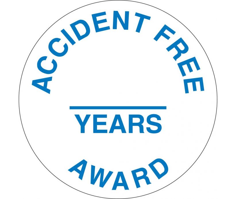 Accident Free & Years Award Hart Hat Emblem - Pack of 25-eSafety Supplies, Inc