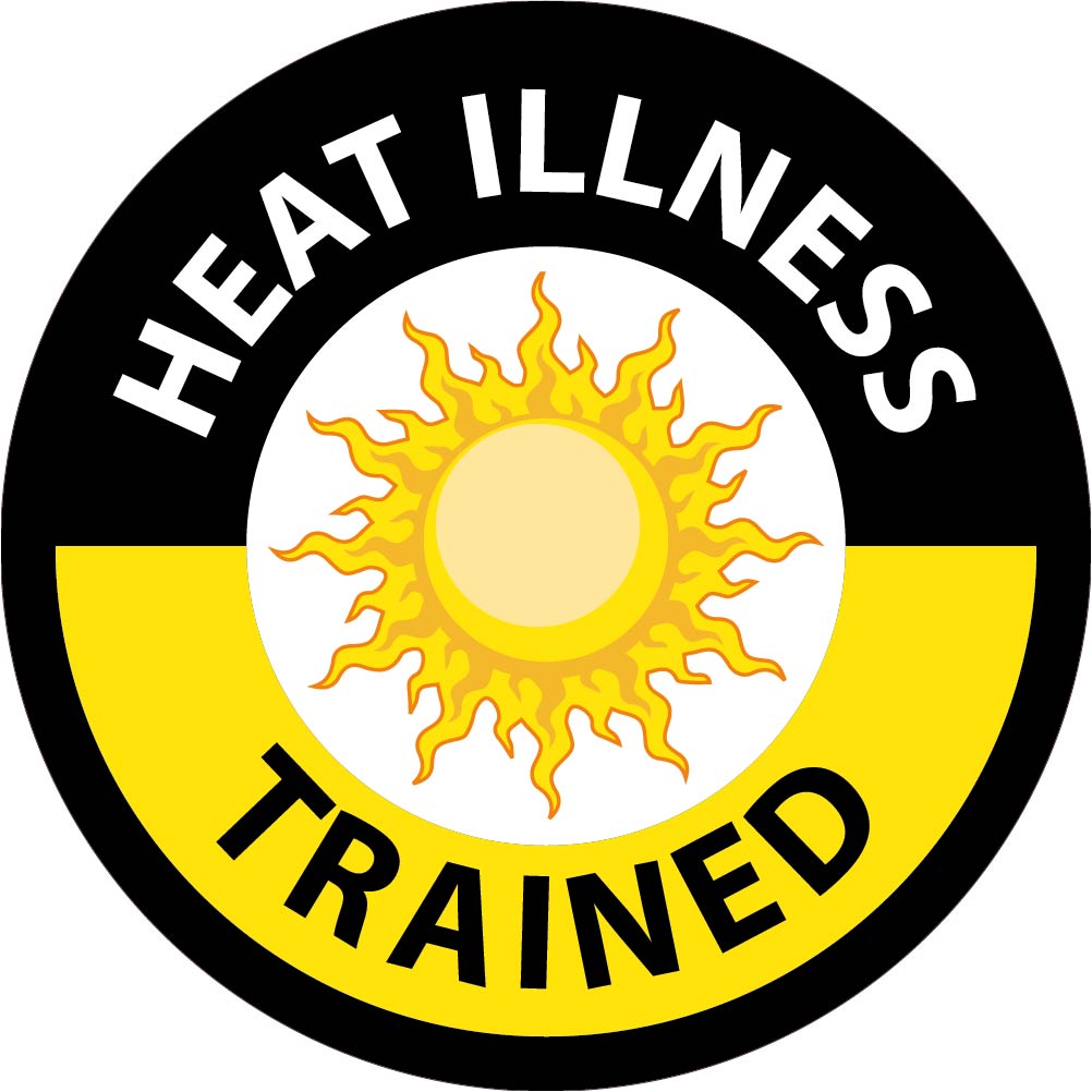 Hard Hat Label, Heat Illness Trained, 2"Dia. Reflective Ps Vinyl, 25/Pk - HH122R-eSafety Supplies, Inc