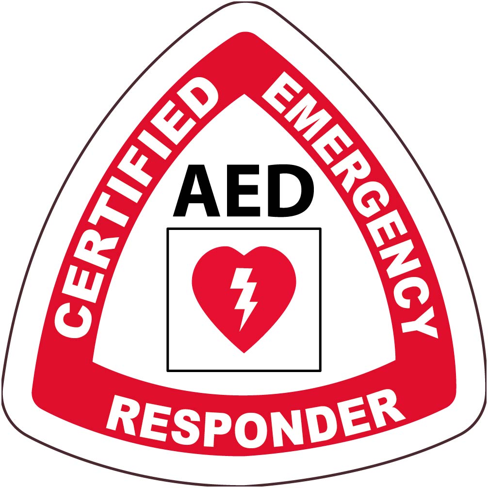 Hard Hat Emblem, Certified Emergency Responder, 2" X 2", Ps Vinyl - HH134-eSafety Supplies, Inc