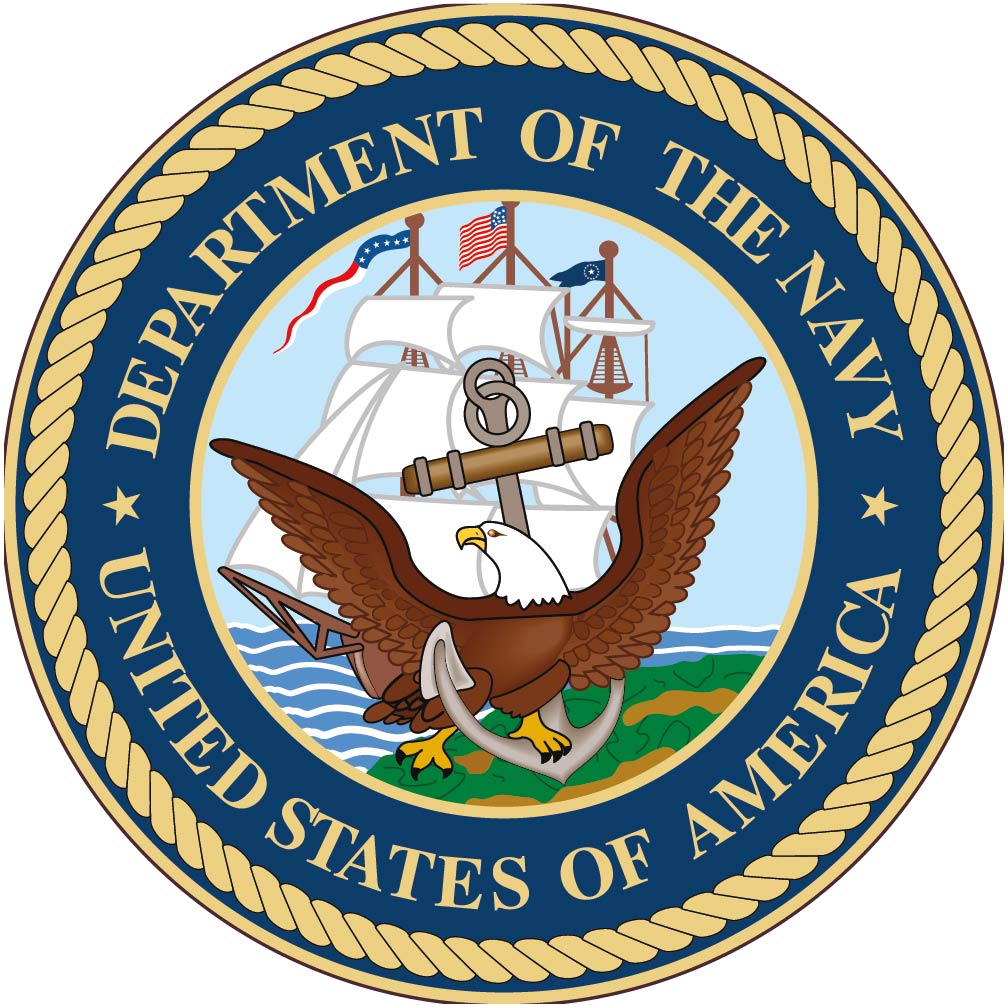 Hard Hat Emblem, Departments Of The Navy, 2" Dia, Ps Vinyl - HH154-eSafety Supplies, Inc